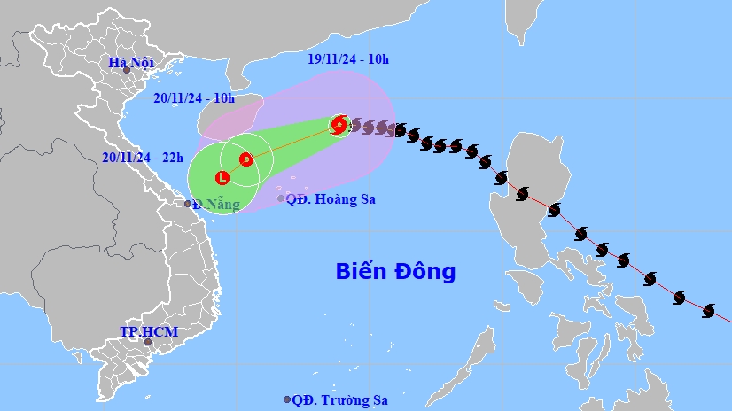 Bão số 9 suy yếu thành áp thấp nhiệt đới